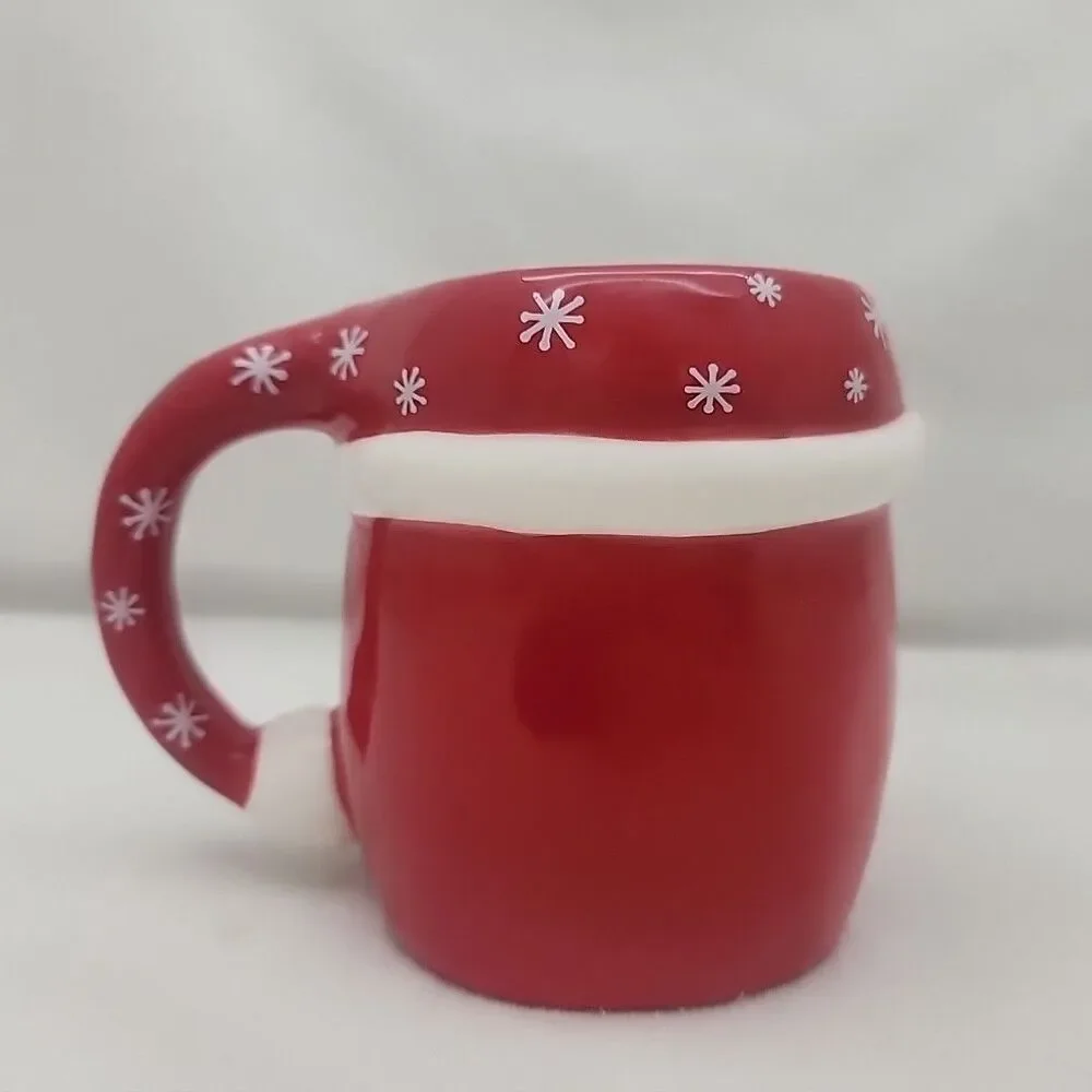 Mug Santa Claus Williams Sonoma Figural 16 OZ Stoneware Holiday Christmas NEW